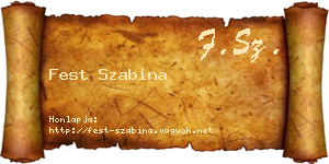 Fest Szabina névjegykártya